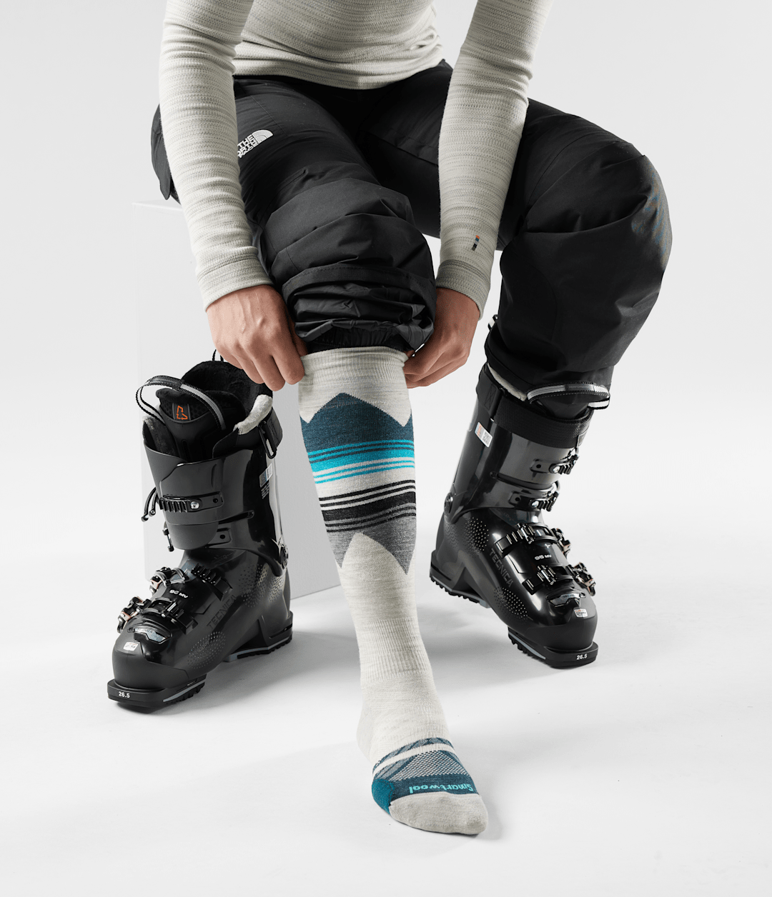 TNF X Smartwool Women's Ski Targeted Cushion Pattern OTC Socks - The North Face Hot Sale